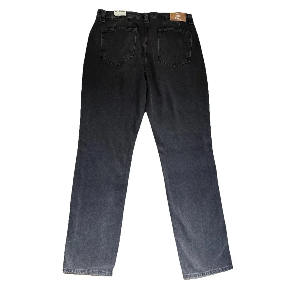 Free People We The Free‎ Curvy Siren Low Rise Straight Jean Size 31 Black